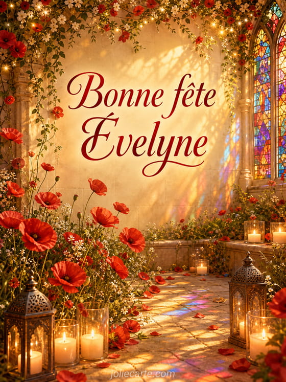 Carte bonne fĂȘte Ăvelyne