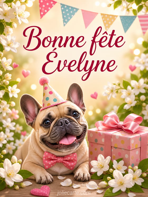 Carte bonne fĂȘte Ăvelyne