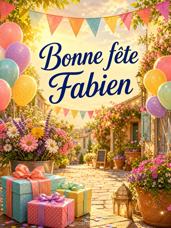 Carte bonne fête Fabien