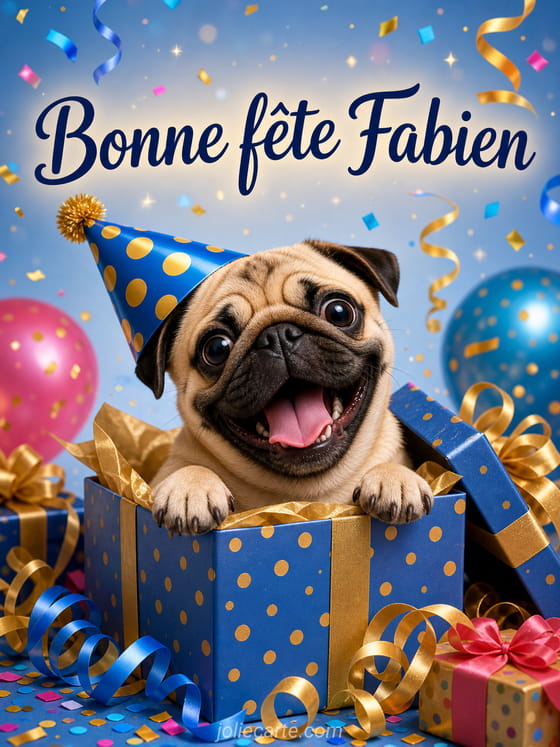 Carte bonne fête Fabien