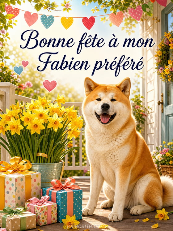 Carte bonne fête Fabien