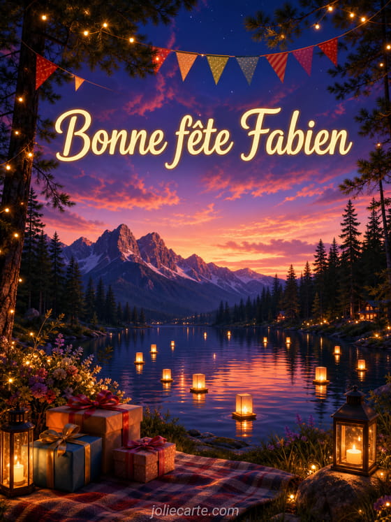 Carte bonne fête Fabien