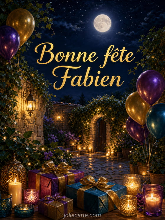 Carte bonne fête Fabien
