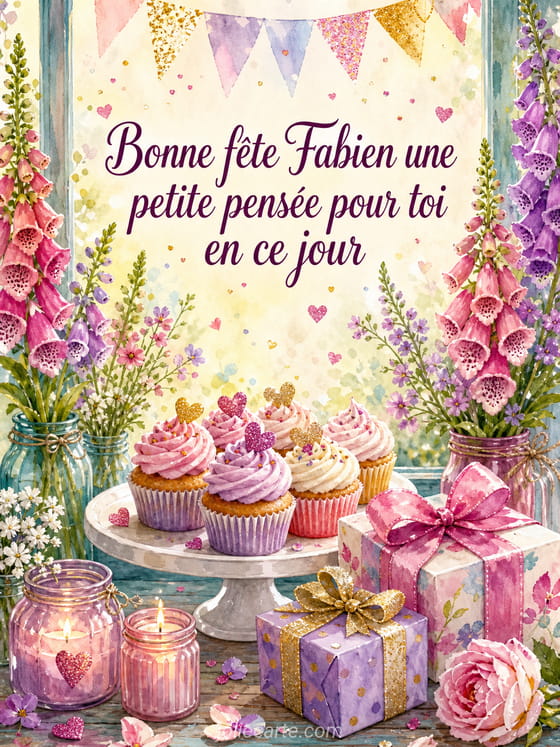 Carte bonne fête Fabien