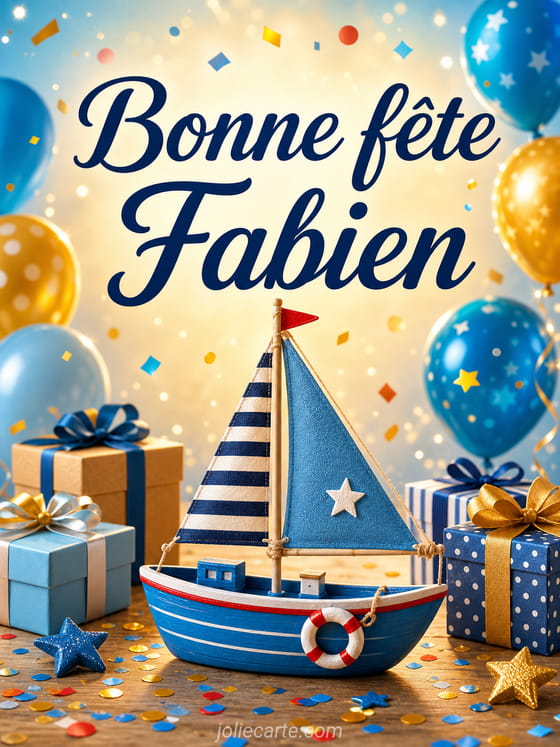 Carte bonne fête Fabien