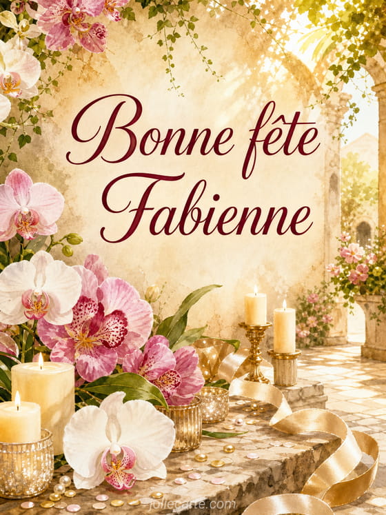 Carte bonne fête Fabienne
