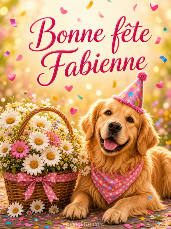 Carte bonne fête Fabienne