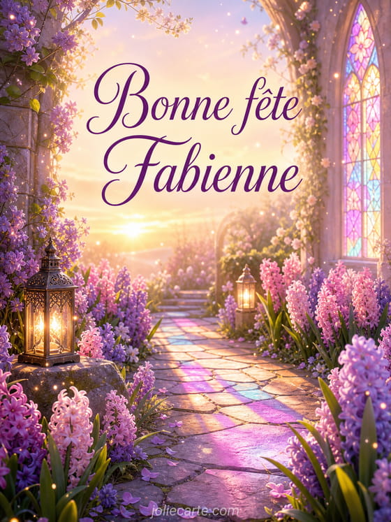 Carte bonne fête Fabienne