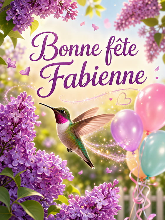 Carte bonne fête Fabienne