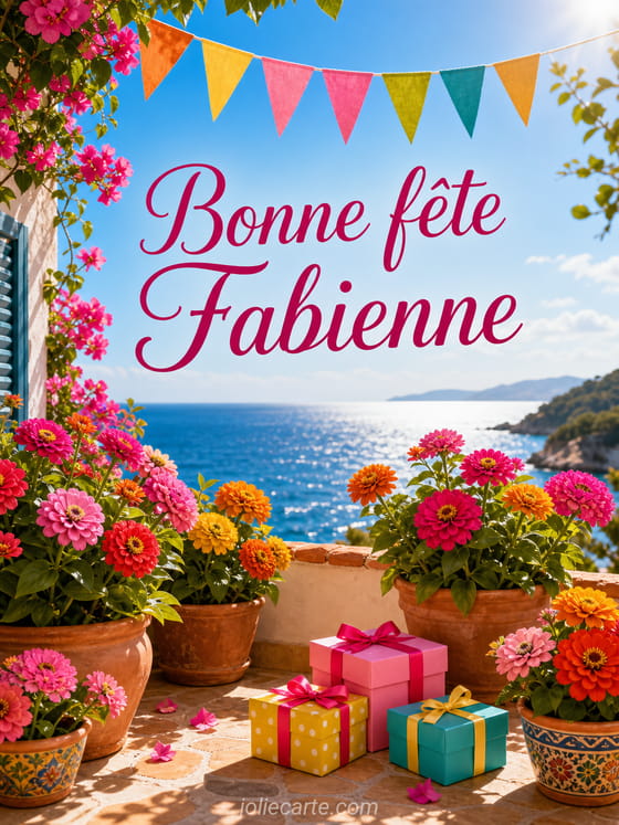 Carte bonne fête Fabienne