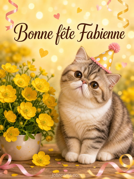 Carte bonne fête Fabienne