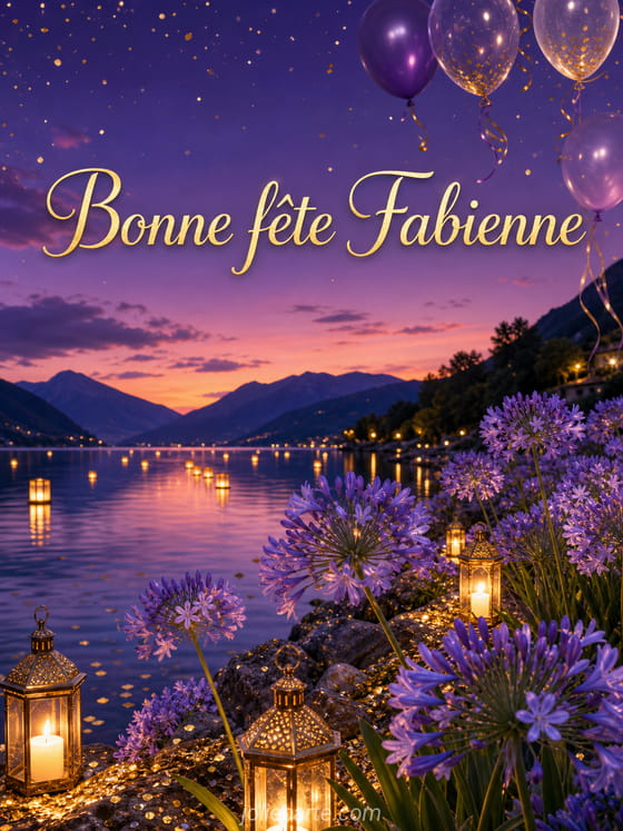 Carte bonne fête Fabienne