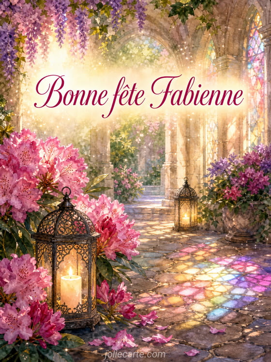 Carte bonne fête Fabienne
