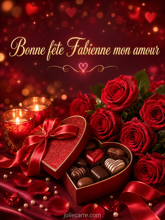 Carte bonne fête Fabienne