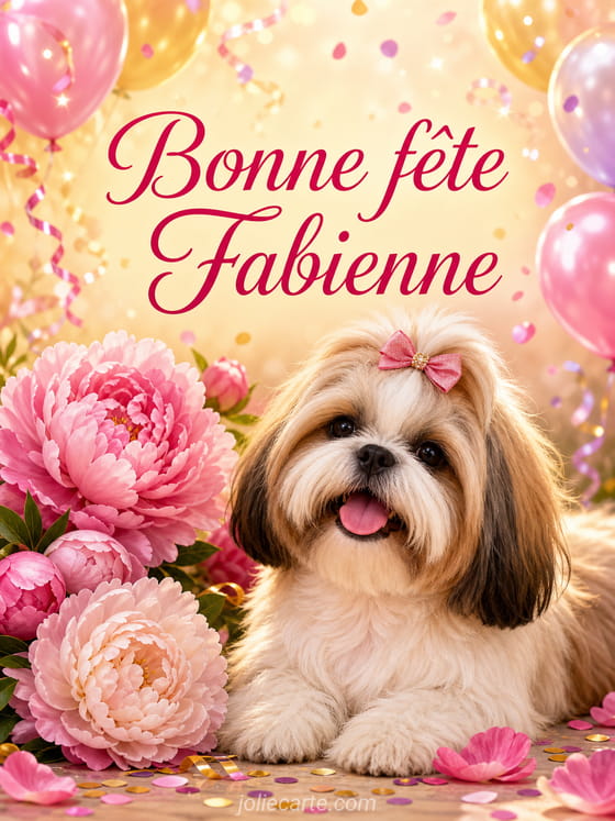 Carte bonne fête Fabienne
