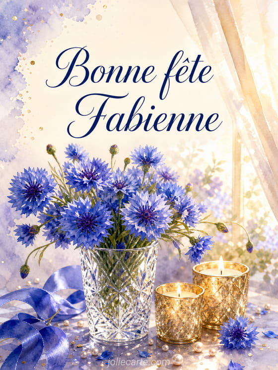 Carte bonne fête Fabienne