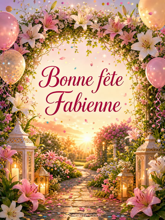 Carte bonne fête Fabienne