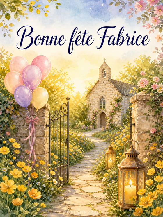 Carte bonne fête Fabrice
