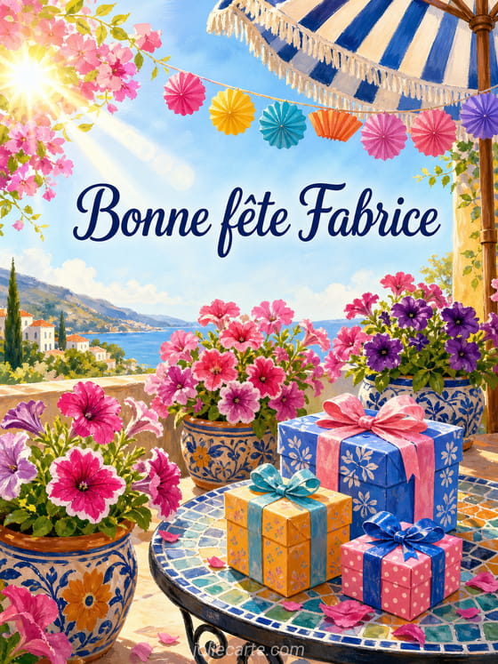 Carte bonne fête Fabrice
