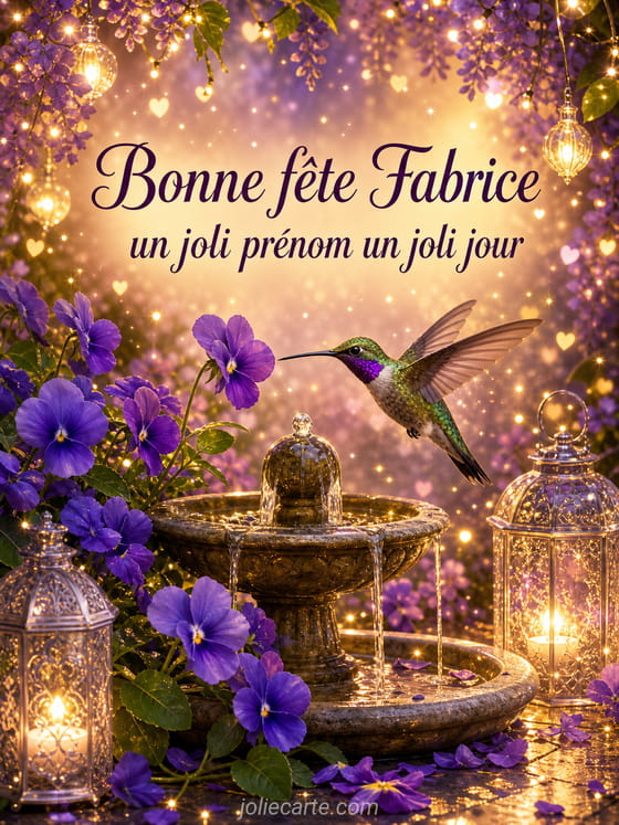 Carte bonne fête Fabrice