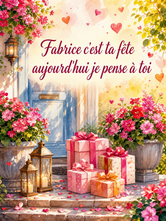 Carte bonne fête Fabrice