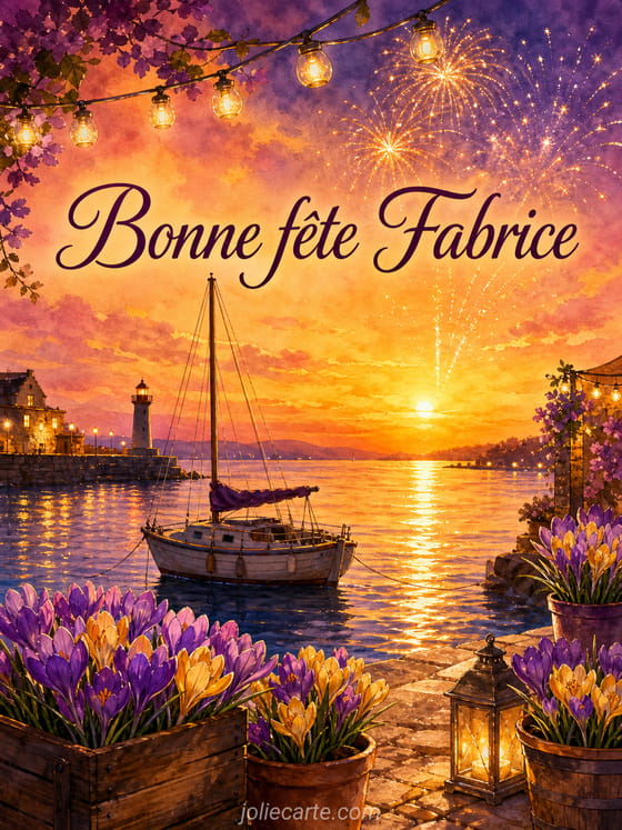 Carte bonne fête Fabrice