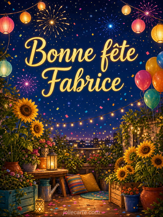 Carte bonne fête Fabrice