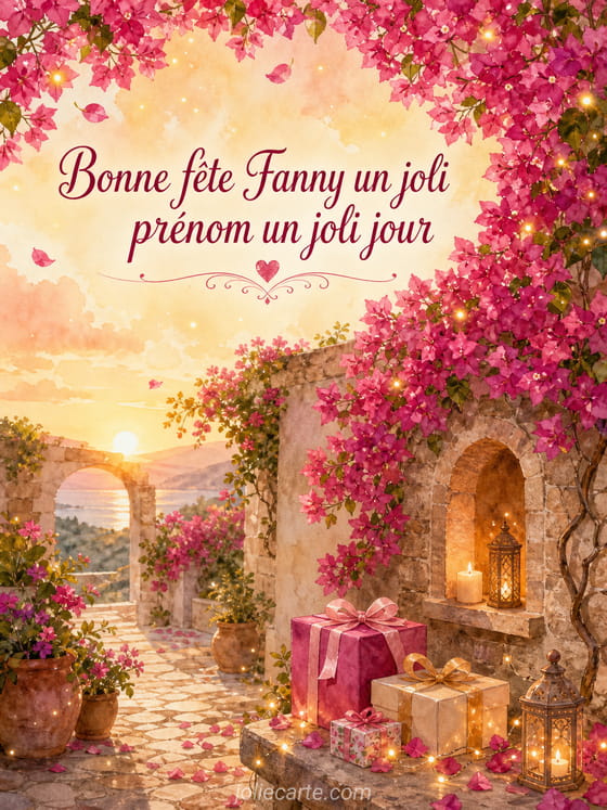 Carte bonne fête Fanny