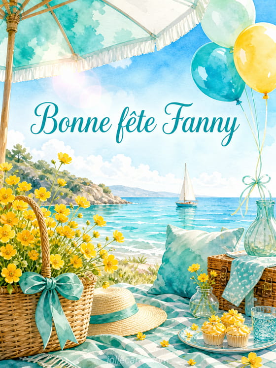 Carte bonne fête Fanny