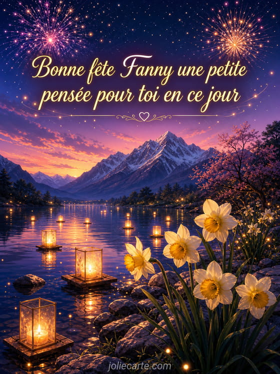 Carte bonne fête Fanny