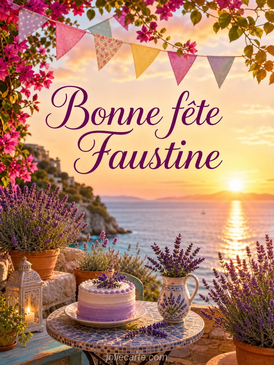 Carte bonne fête Faustine