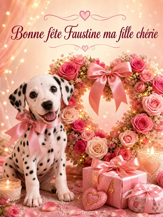 Carte bonne fête Faustine