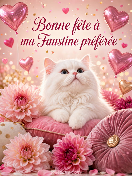 Carte bonne fête Faustine