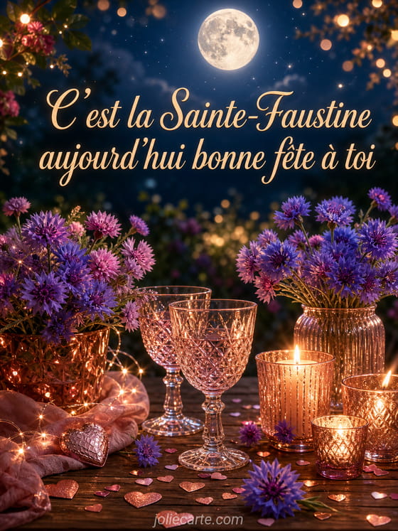 Carte bonne fête Faustine