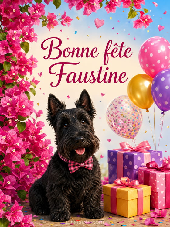 Carte bonne fête Faustine
