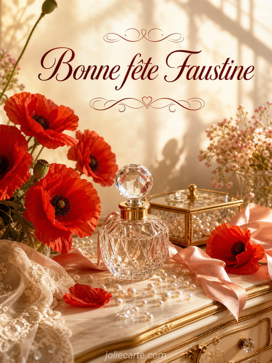 Carte bonne fête Faustine