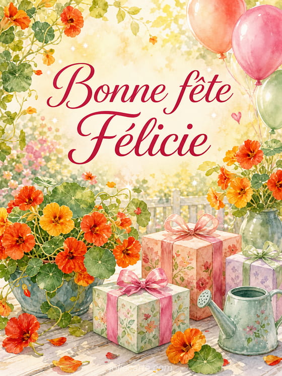 Carte bonne fête Félicie