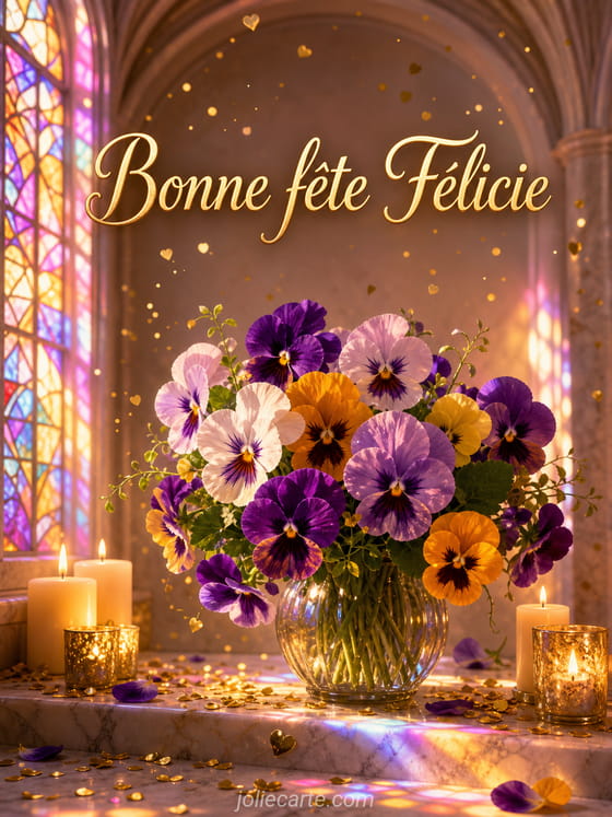 Carte bonne fête Félicie