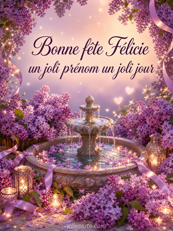 Carte bonne fête Félicie