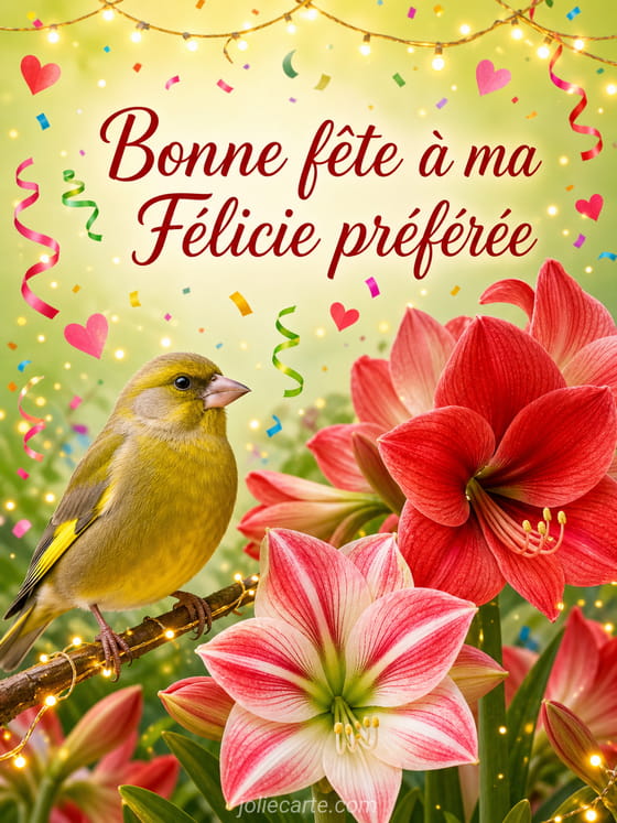 Carte bonne fête Félicie