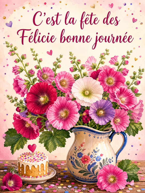 Carte bonne fête Félicie