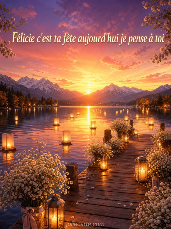 Carte bonne fête Félicie