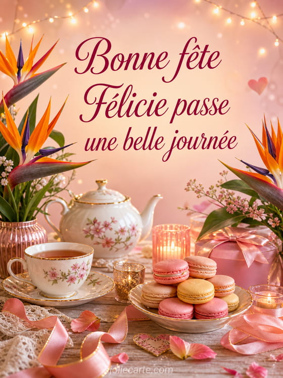 Carte bonne fête Félicie