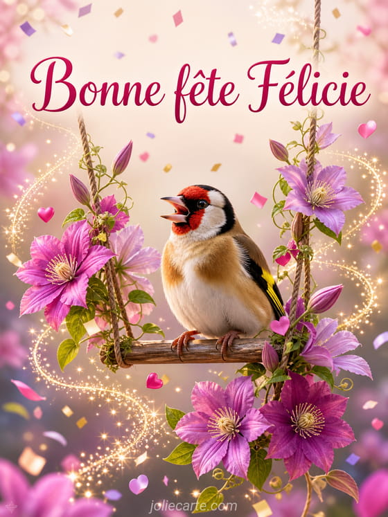 Carte bonne fête Félicie