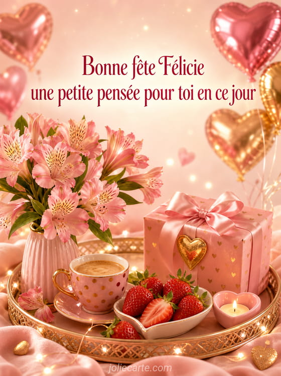 Carte bonne fête Félicie
