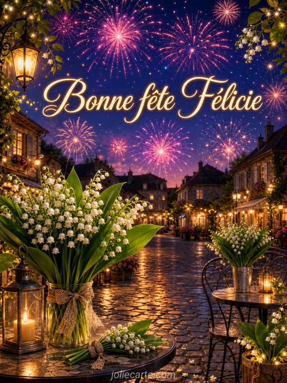 Carte bonne fête Félicie