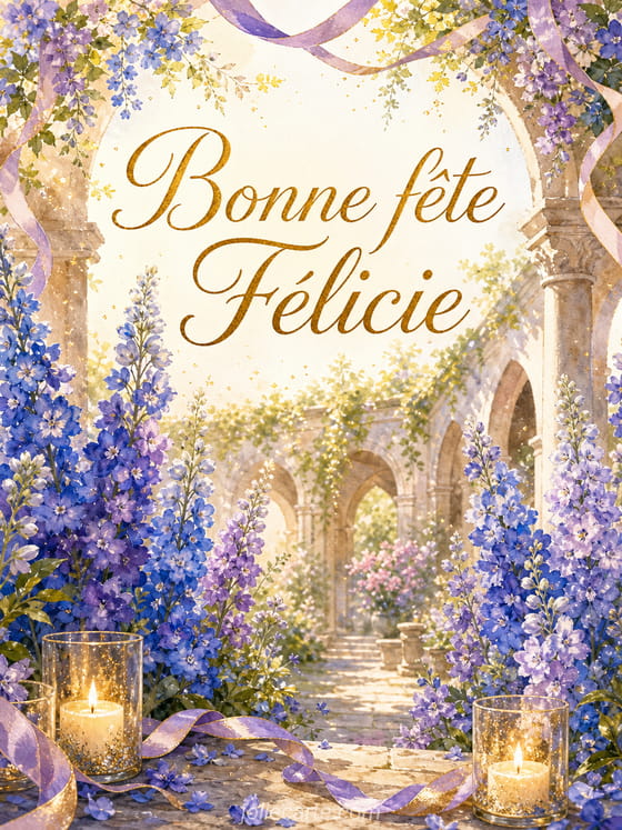 Carte bonne fête Félicie