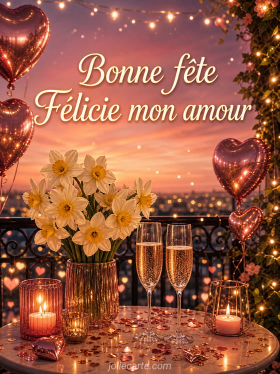 Carte bonne fête Félicie