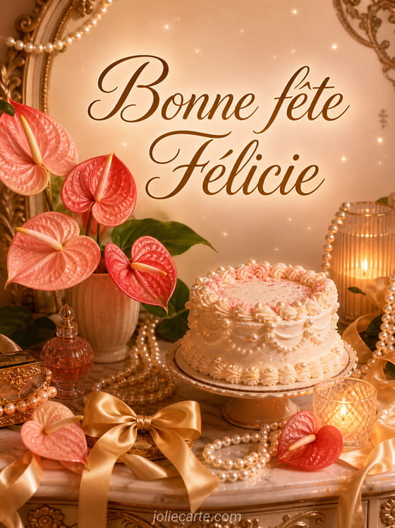 Carte bonne fête Félicie
