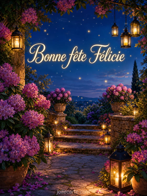 Carte bonne fête Félicie